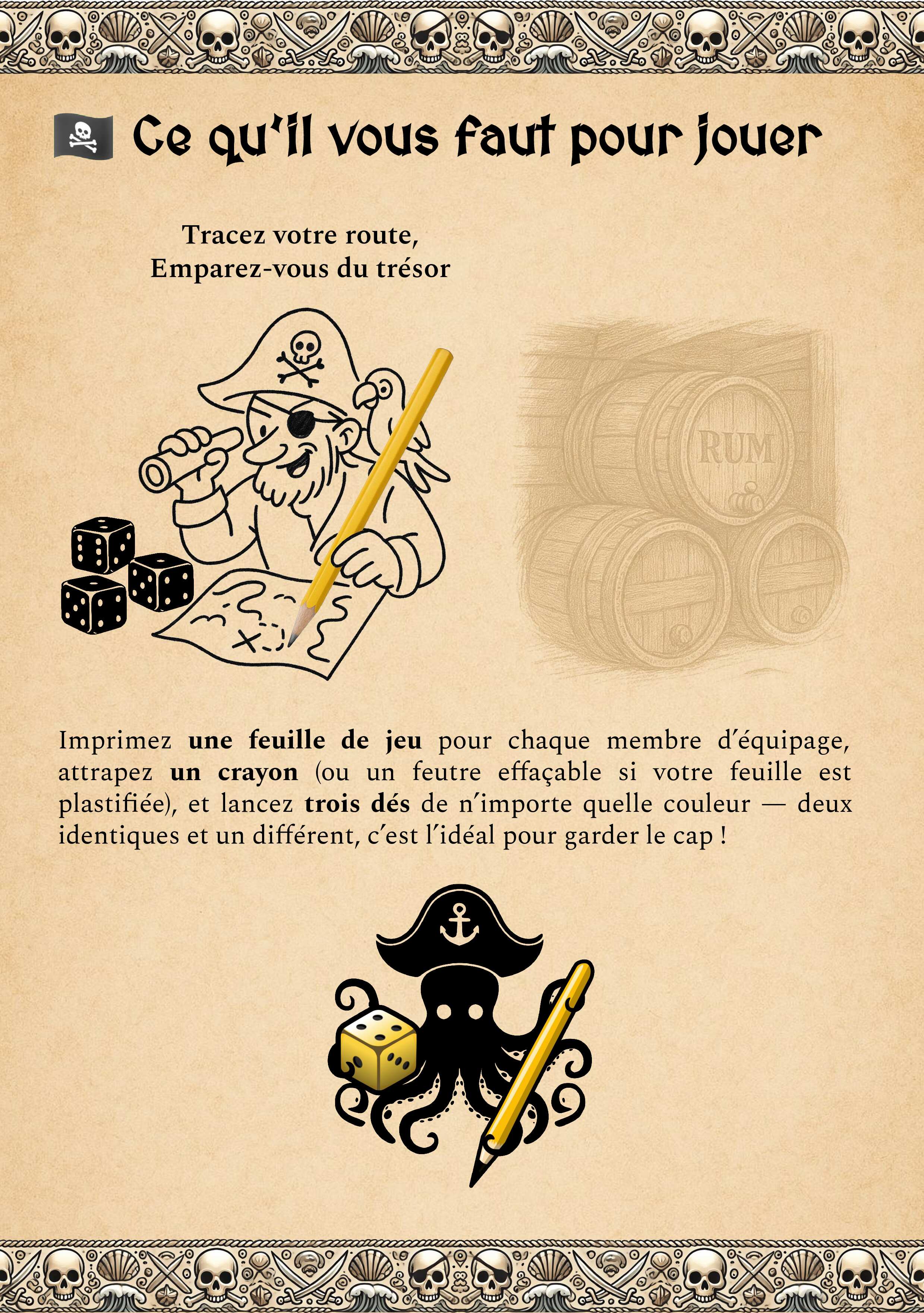 Rolling Pirates - Ce qu'il vous faut pour jouer