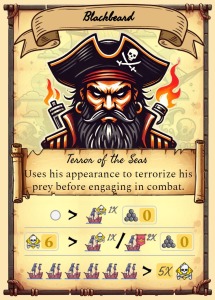 Blackbeard - Carte Pirate célèbre