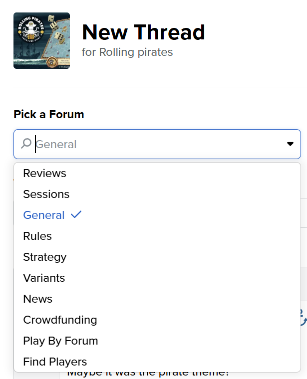 BoardGameGeek Screenshot - Pick a forum
